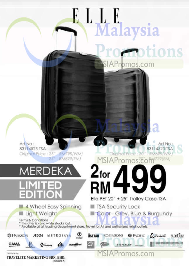 elle luggage price malaysia