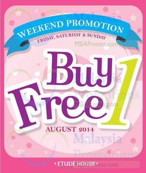 Featured image for (EXPIRED) Etude House Buy 1 Get 1 FREE Promo (Fri – Sun) 1 – 31 Aug 2014