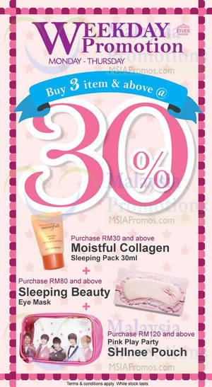 Featured image for (EXPIRED) Etude House Buy 3 & Get 30% OFF (Mon – Thur) 6 – 28 Aug 2014