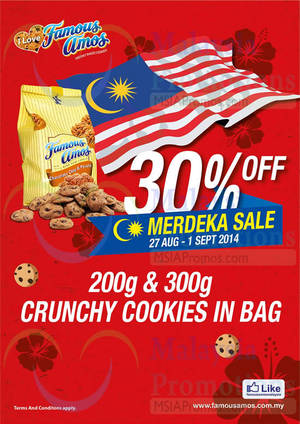 Featured image for Famous Amos 30% OFF Promotion 28 Aug – 1 Sep 2014