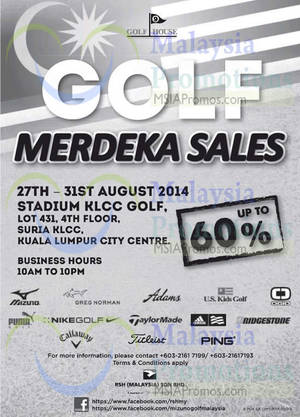 Featured image for (EXPIRED) Golf House Up To 60% Off Sale 27 – 31 Aug 2014