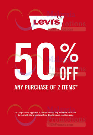 Featured image for (EXPIRED) Levi’s 50% Off Selected Items @ Johor Premium Outlets 21 Aug 2014