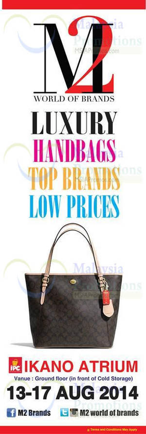 Featured image for (EXPIRED) M2 Premium Brands SALE @ Ikano Power Centre 13 – 17 Aug 2014