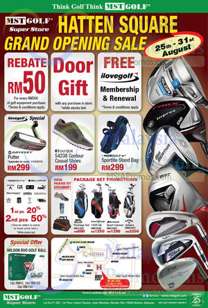 Featured image for (EXPIRED) MST Golf Hatten Square Grand Opening Sale 25 – 31 Aug 2014