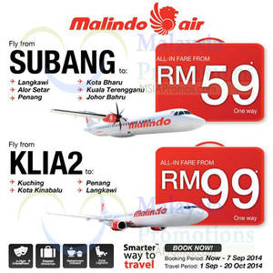 Featured image for (EXPIRED) Malindo Air From RM59 Promo Air Fares 28 Aug – 7 Sep 2014