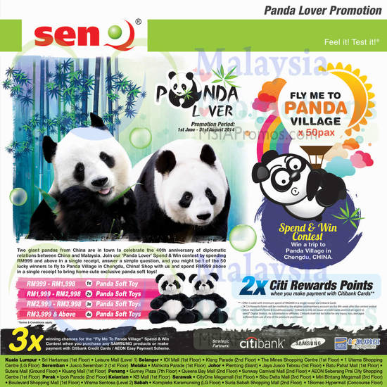 Panda Lover Promo Details