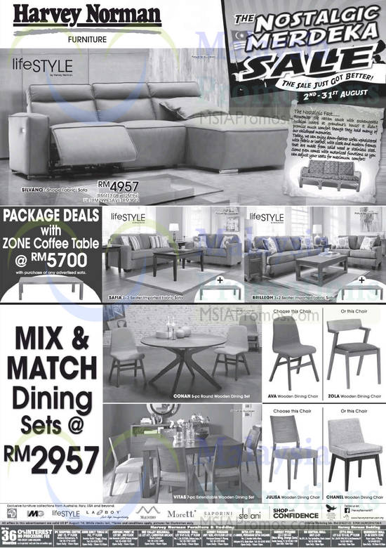 Sofa Sets, Dining Sets, Chairs, ALF, IMG, Lifestyle, Lazyboy, Maestro, Moretti, Saporini, Stellani