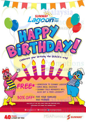 Featured image for Sunway Lagoon FREE Admission For Aug – Dec Birthdays 14 Aug – 31 Dec 2014