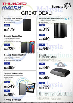Featured image for Seagate Storage Drives Offers @ Thunder Match Technology 21 Aug 2014