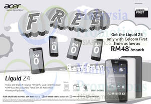 Featured image for Acer Liquid Z4 RM0 With Celcom First 4 Sep 2014