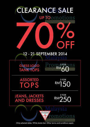 Featured image for (EXPIRED) Guess Clearance SALE @ Johor Premium Outlets 12 – 21 Sep 2014