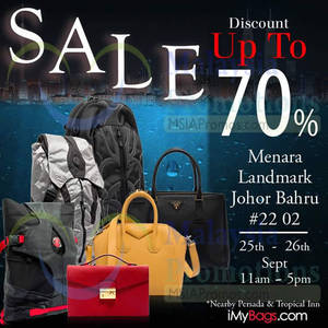 Featured image for (EXPIRED) IMyBags Up To 70% OFF SALE @ Johor Bahru 25 – 26 Sep 2014