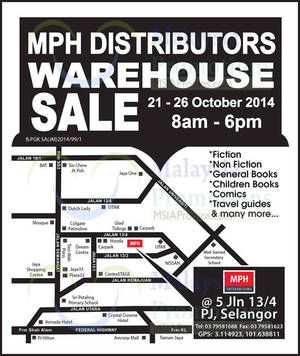 Featured image for MPH Distributors Warehouse Sale @ Petaling Jaya 20 – 26 Oct 2014
