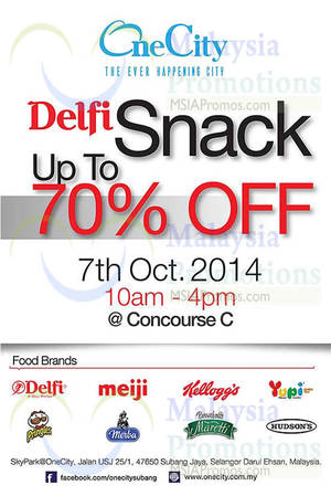 Featured image for (EXPIRED) Delfi Snack Up To 70% Off @ One City 7 Oct 2014