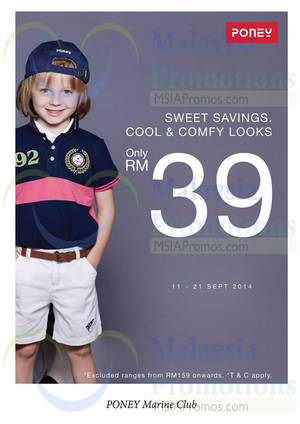 Featured image for (EXPIRED) Poney Marine Collection RM39 Promotion 11 – 21 Sep 2014