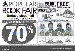 Featured image for (EXPIRED) Popular Book Fair Up To 70% OFF @ Berjaya Megamall 12 – 21 Sep 2014