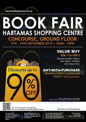 Featured image for Times Bookstores Up To 90% Off Sale @ Hartamas Shopping Centre 5 – 14 Sep 2014