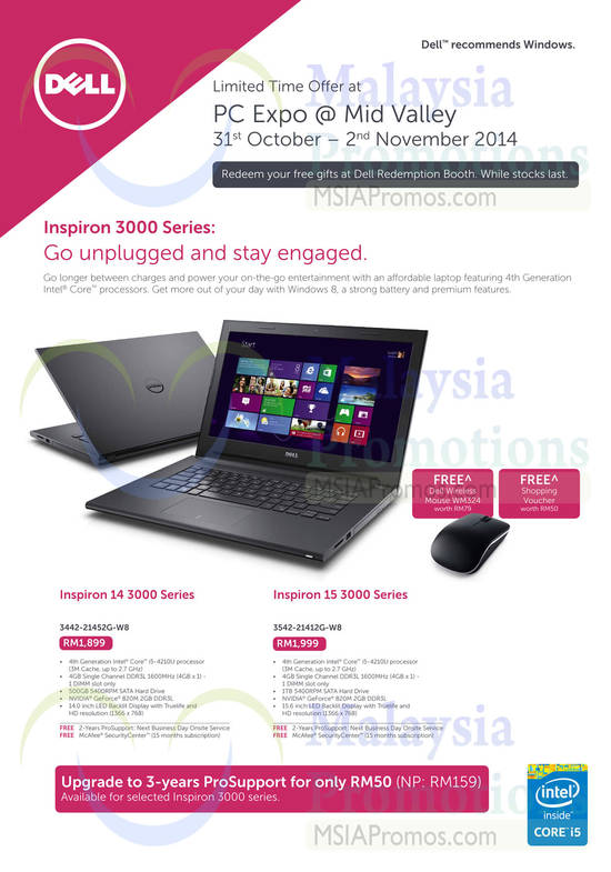 31 Oct Dell Notebooks Inspiron 3000 Series