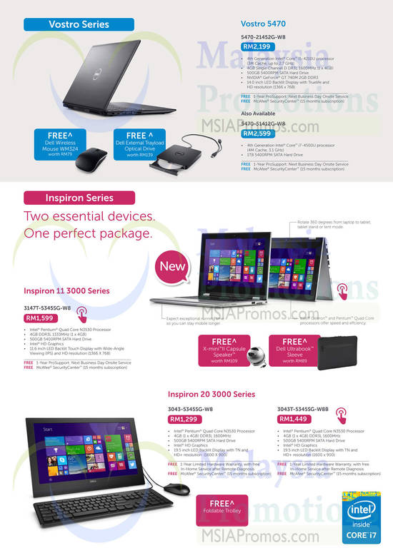 31 Oct Dell Notebooks Vostro, Inspiron Series