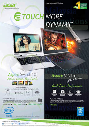 Featured image for Acer Aspire Switch 10 & Aspire v Nitro Black Edition 17 Oct 2014