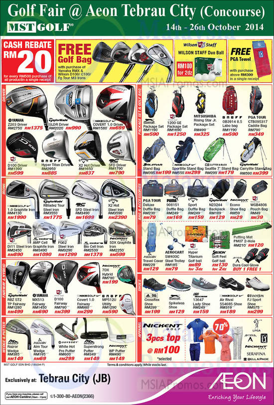 Aeon Tebrau City MST Golf Offers 3 Oct 2014