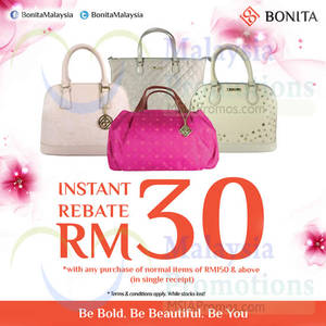 Featured image for (EXPIRED) Bonita Spend RM150 & Get RM30 Rebate 29 Oct – 14 Nov 2014