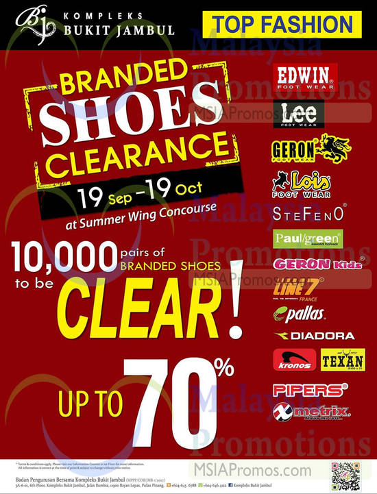 Branded Shoes Clearance 14 Oct 2014