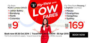 Featured image for (EXPIRED) Air Asia From RM9 (Base Fare) Promo Air Fares 20 – 26 Oct 2014