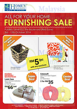 Featured image for Home’s Harmony Furnishing Sale @ Publika Shopping Gallery 3 – 12 Oct 2014