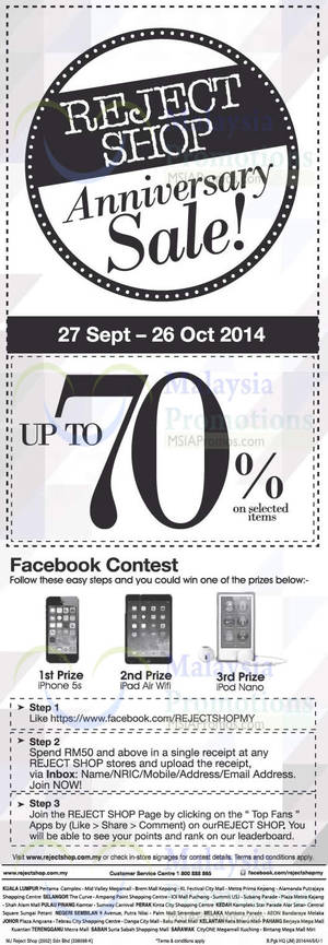 Featured image for (EXPIRED) Reject Shop Merdeka Sale 27 Sep – 26 Oct 2014