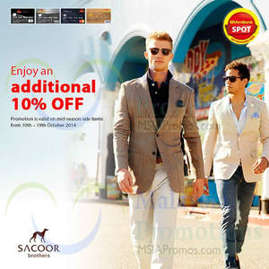 Featured image for Sacoor Brothers Mid Season SALE 10 – 19 Oct 2014