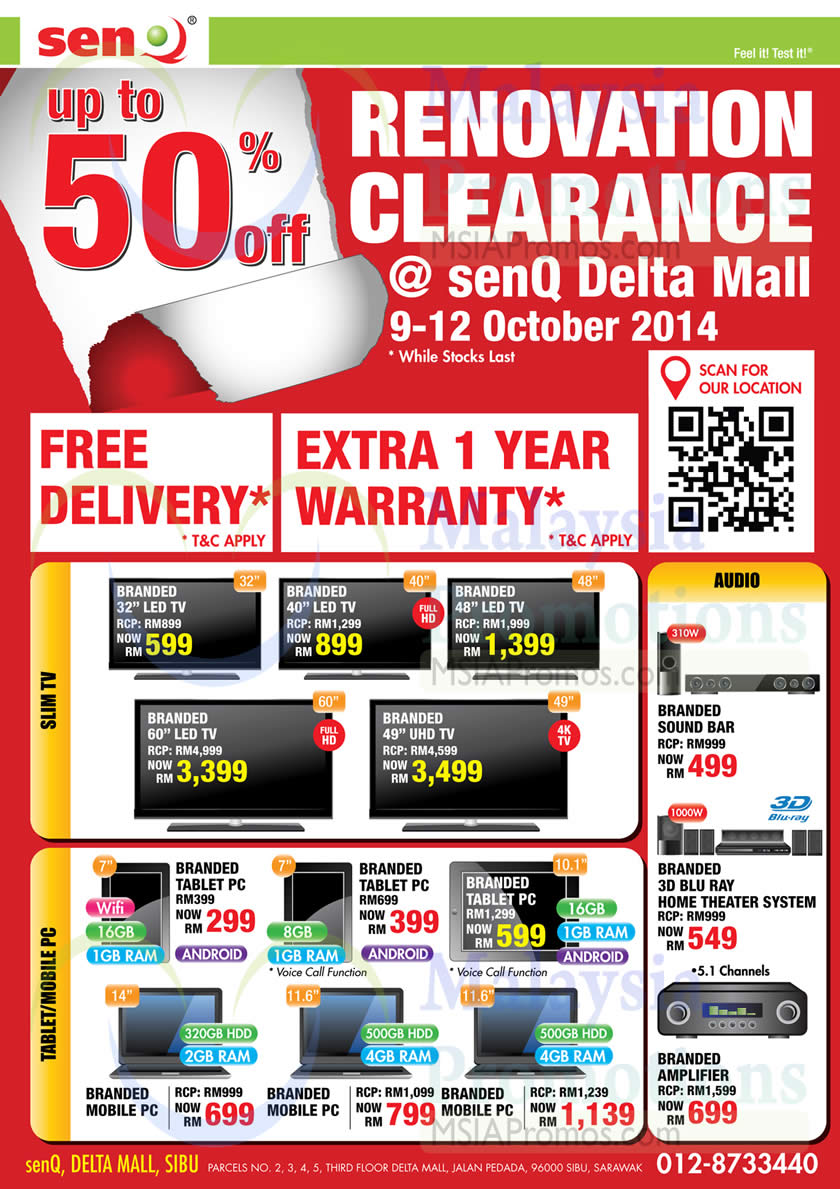 Featured image for SenQ Delta Mall Renovation Clearance Sale @ Delta Mall 9 - 12 Oct 2014