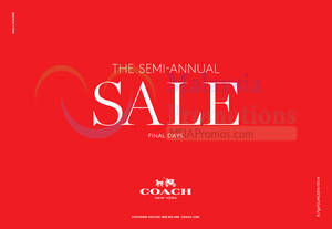 Featured image for Coach Semi-Annual SALE (Final Days!) 20 Nov 2014