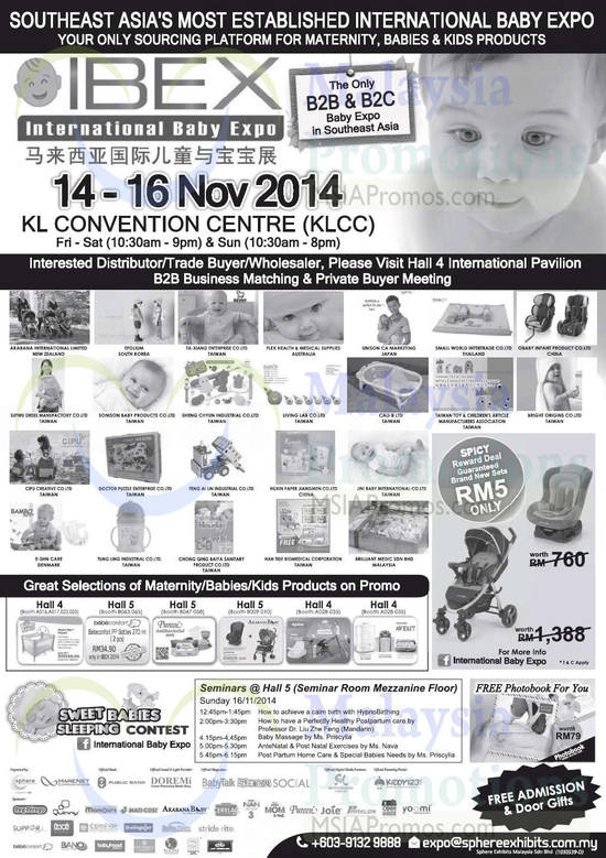 14 Nov Participating Companies, Product Demos, Seminars, Free Photobook