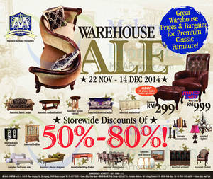 Featured image for (EXPIRED) American Accents Warehouse SALE 22 Nov – 14 Dec 2014