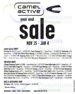 Featured image for Camel Active Year End SALE 15 Nov 2014 – 4 Jan 2015