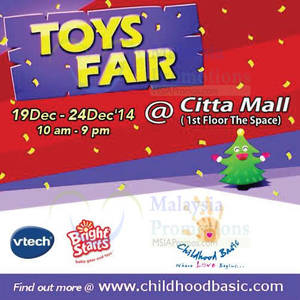 Featured image for (EXPIRED) Childhood Basic Marketing Toys Fair @ Citta Mall 19 – 24 Dec 2014