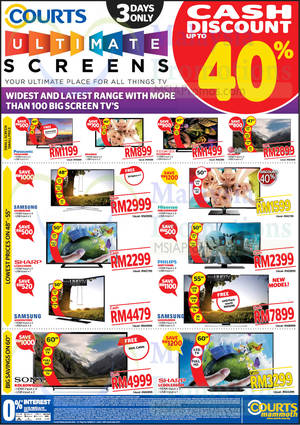 Featured image for (EXPIRED) Courts Mammoth Ultimate Screen TV Offers 22 – 24 Nov 2014