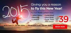 Featured image for (EXPIRED) Air Asia From RM39 (all-in) Promo Air Fares 17 – 23 Nov 2014