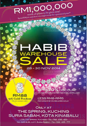 Featured image for (EXPIRED) Habib Warehouse Sale @ The Spring & Suria Sabah 28 – 30 Nov 2014