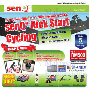 Featured image for (EXPIRED) SenQ Bicycle Roadshow @ Klang Parade 1 – 30 Nov 2014