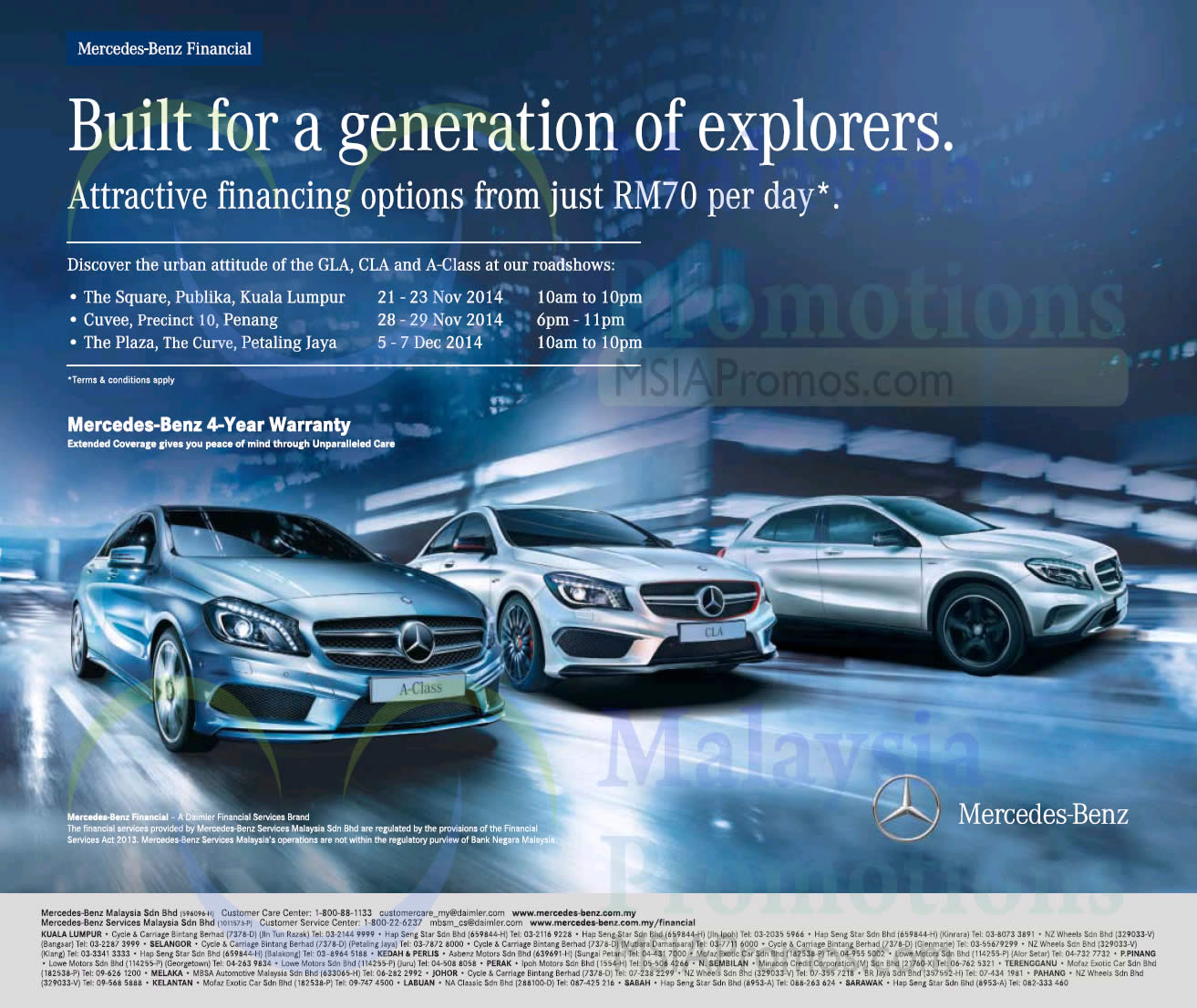 Featured image for Mercedes Benz Roadshow @ Cuvee 28 - 29 Nov 2014