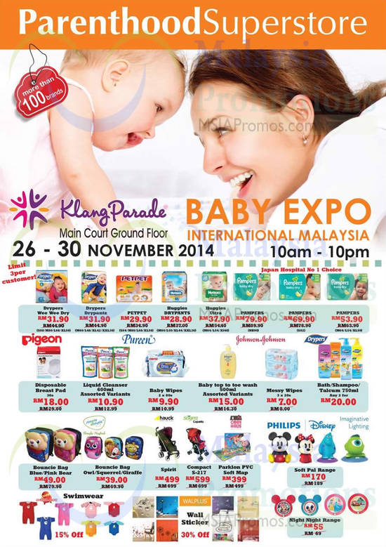 Parenthood Superstore, Baby Expo International Malaysia, Baby Products, Diapers, Drypers, Pureen