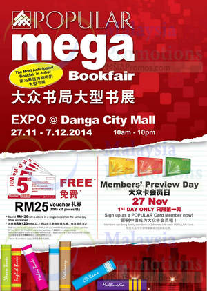 Featured image for (EXPIRED) Popular Mega Book Fair @ Danga City Mall 28 Nov – 7 Dec 2014