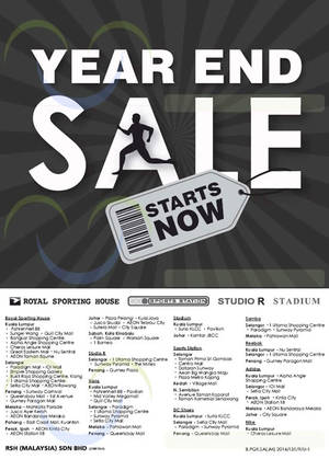 Featured image for Royal Sporting House, Sports Station, Studio R & Stadium Year End Sale 28 Nov 2014
