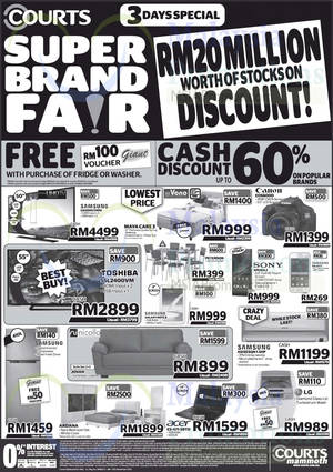 Featured image for (EXPIRED) Courts Mammoth & Megastore Promo Offers 8 – 10 Nov 2014