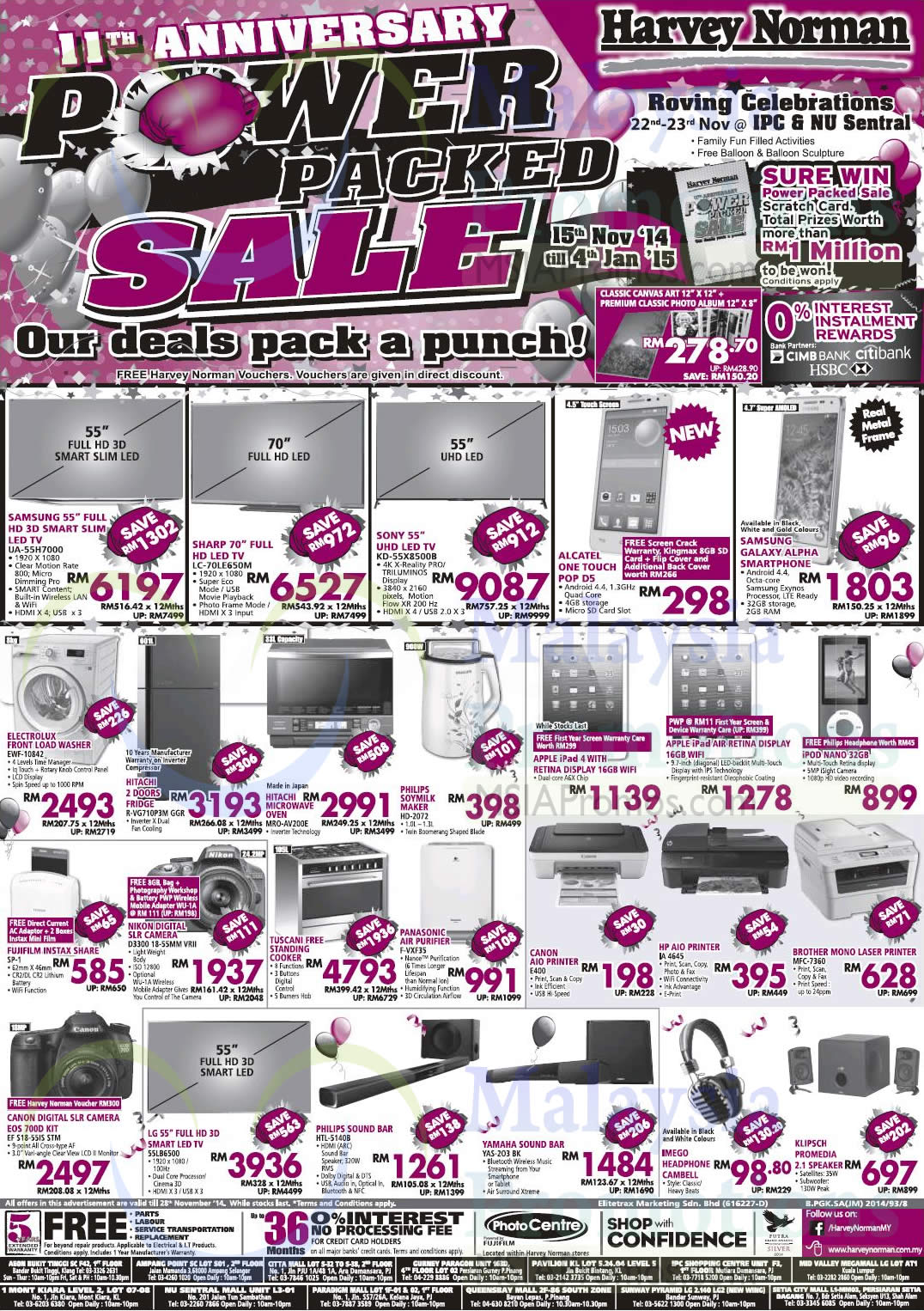 Featured image for Harvey Norman Digital Cameras, TVs & Appliances Offers 22 - 28 Nov 2014