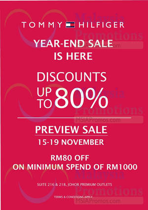 Featured image for Tommy Hilfiger Year-End Sale @ Johor Premium Outlets 15 – 19 Nov 2014