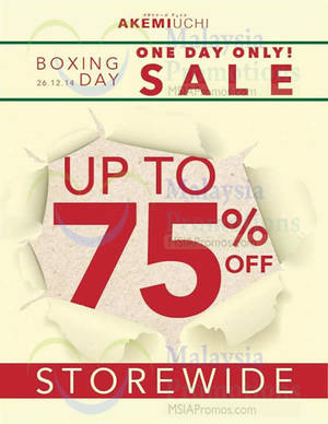 Featured image for (EXPIRED) Akemi Uchi Boxing Day SALE 26 Dec 2014