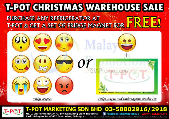 Buy Fridge Get Free Set of Fridge Magnets Free